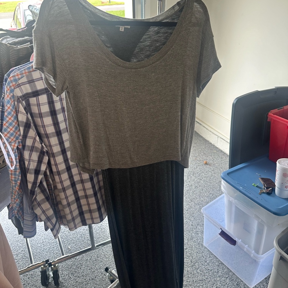 Splendid Gray Maxi Dress